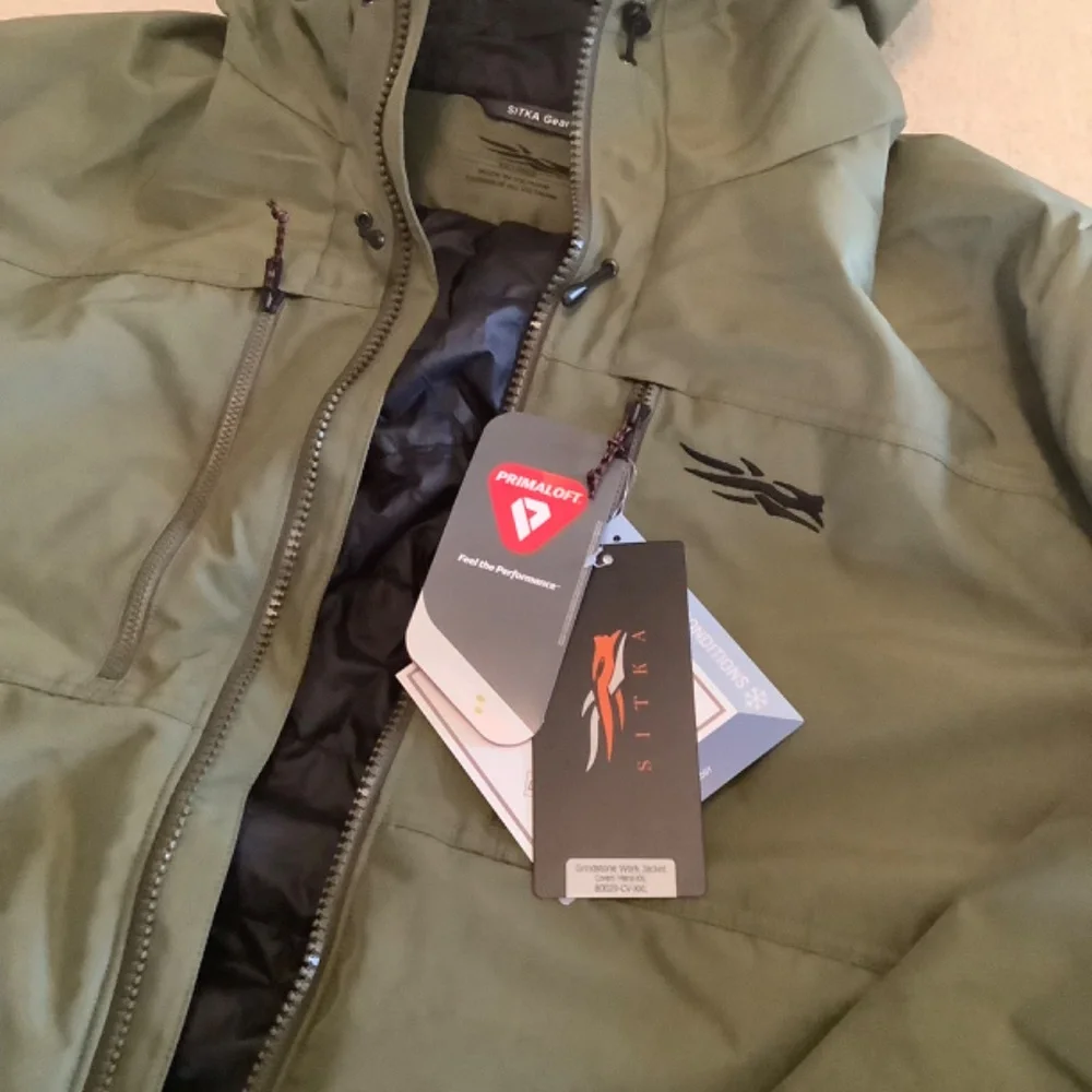 NWT Sitka Gear Grindstone Work Jacket Covert Green XXL DISCONTINUED COLOR - Picture 2 of 7